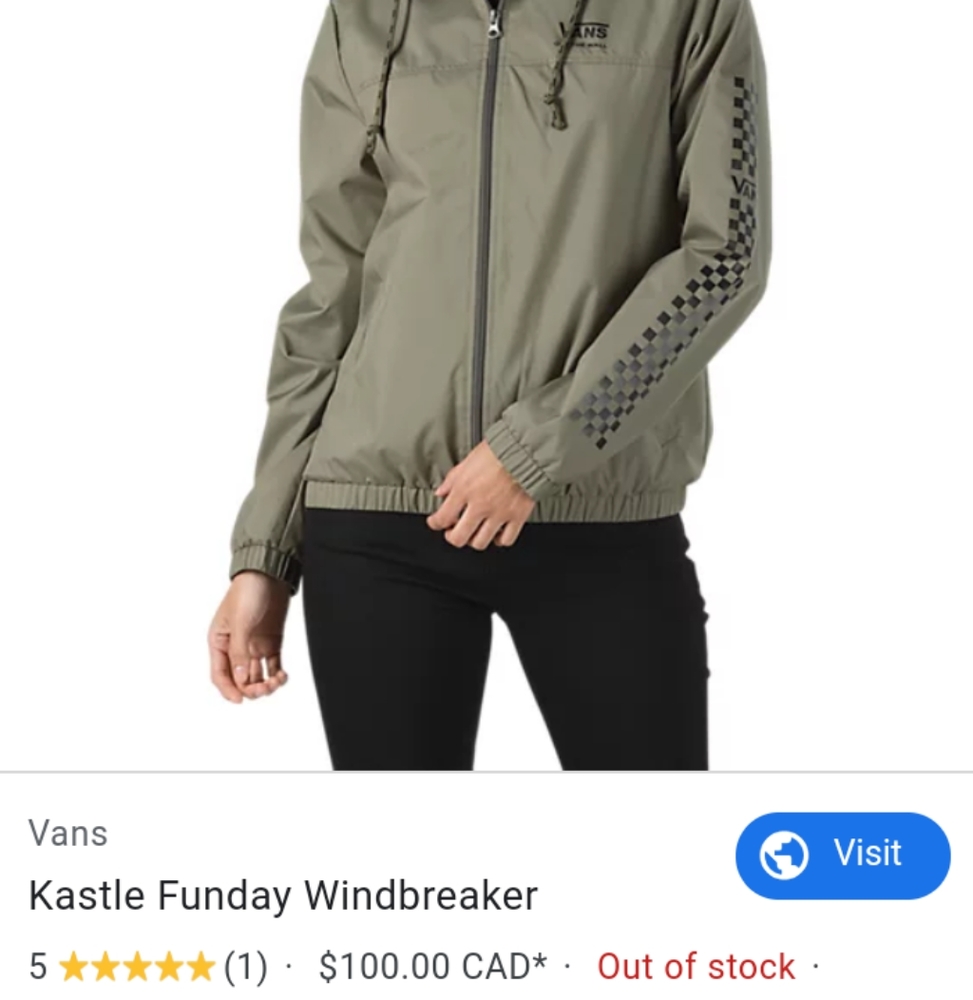 Vans Off the Walls Army green & Black Windbreaker